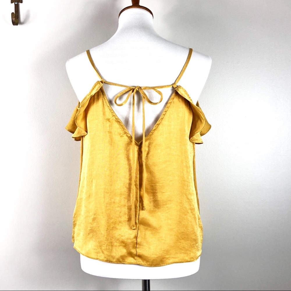 Gold Ruffled Top w/ Low Cut Back - Picture 4 of 9